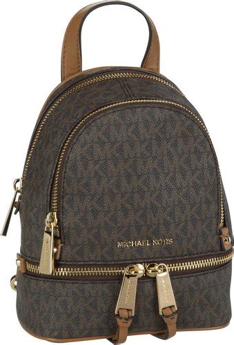 michael kors rhea zip xs messenger backpack brown|Amazon.com: Michael Kors Rhea Backpack.